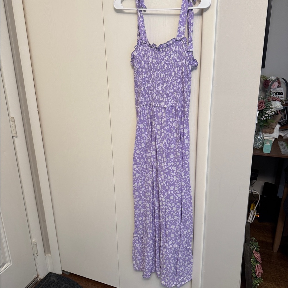 Purple Floral Maxi Dress